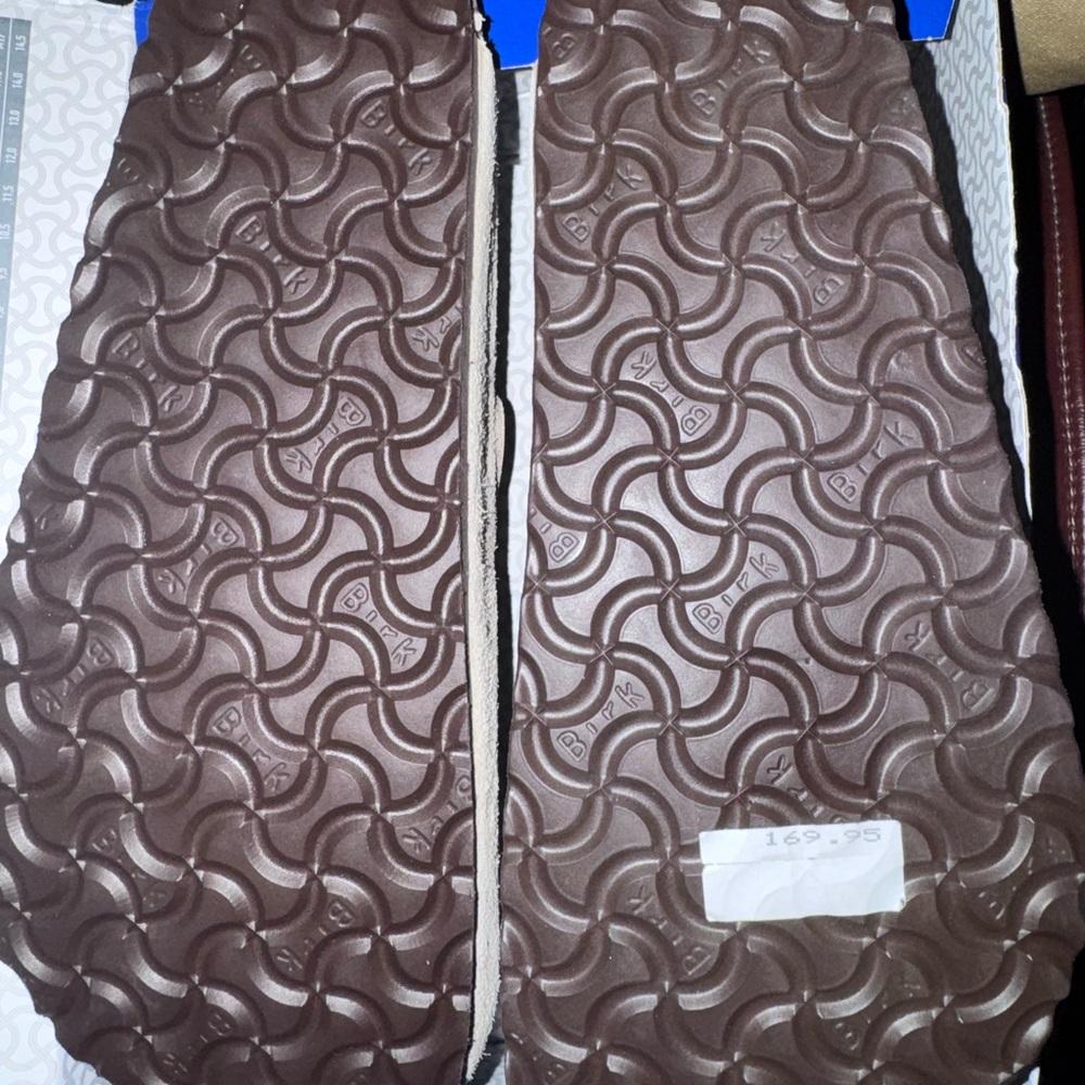 Birkenstock Taupe Suede Clogs - Picture 6 of 8